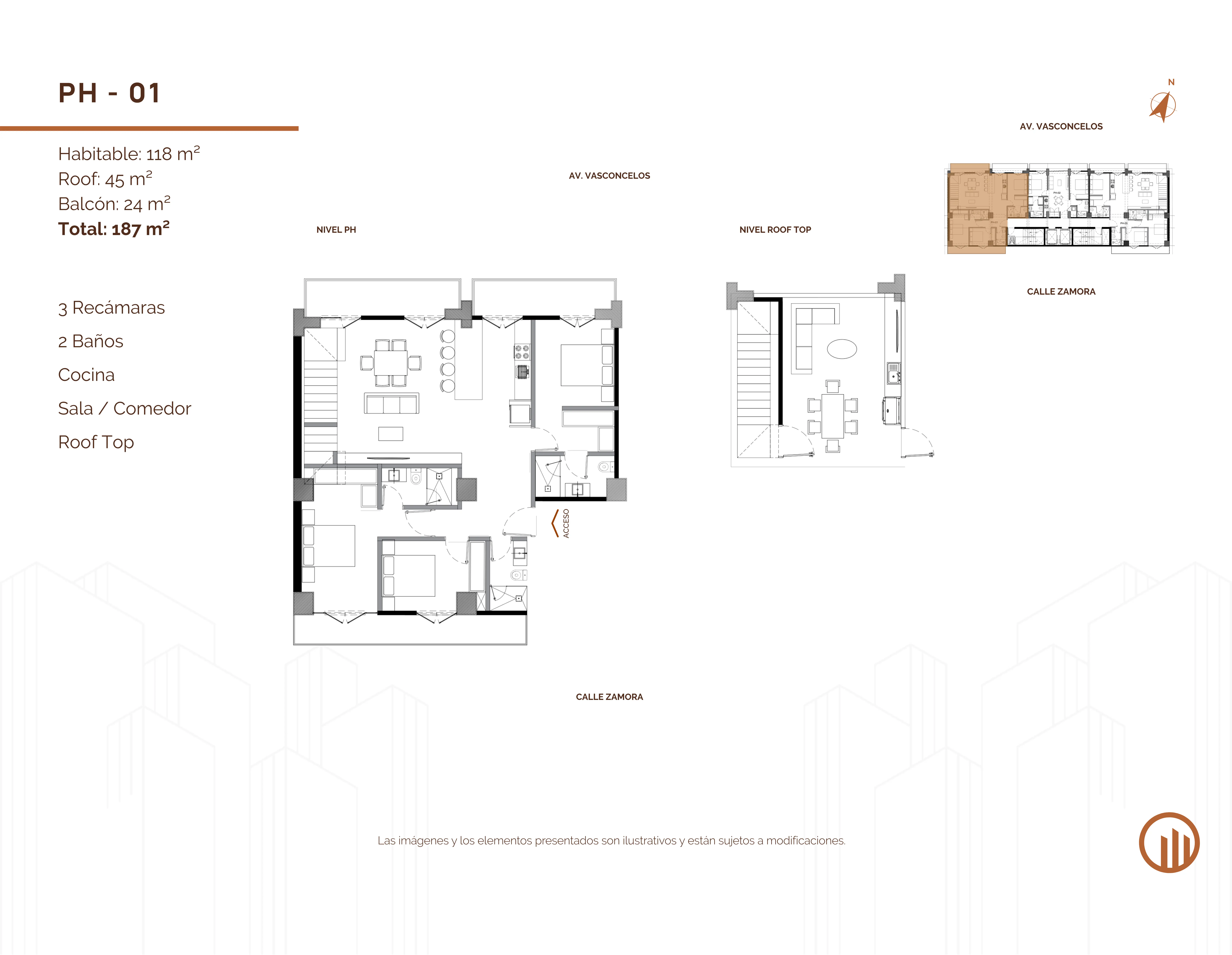 Tipología de departamento. Plano arquitectónico